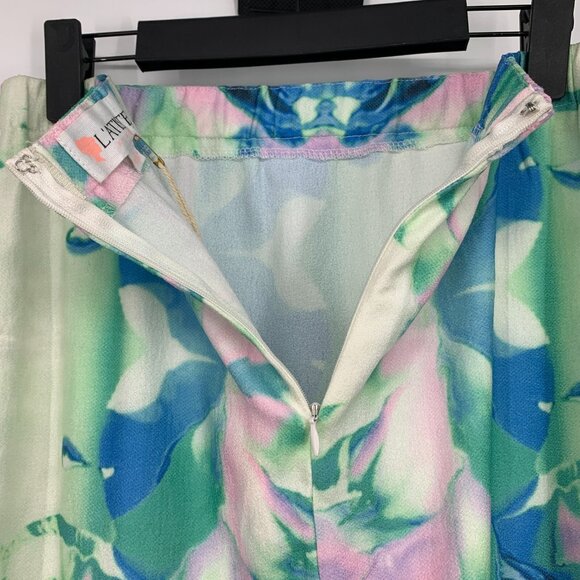 L'ATISTE Skirt Watercolor Maxi High Slit Colorful Flowy - Picture 9 of 11